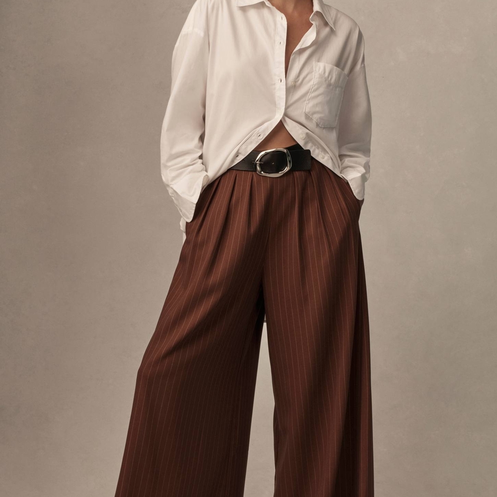 Corey Lynn Calter Chocolate Wide-Leg Pants